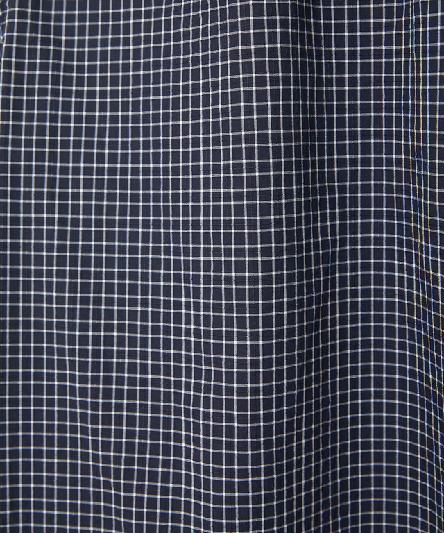 スノーコットン ミニチェック ブラウス【接触冷感】