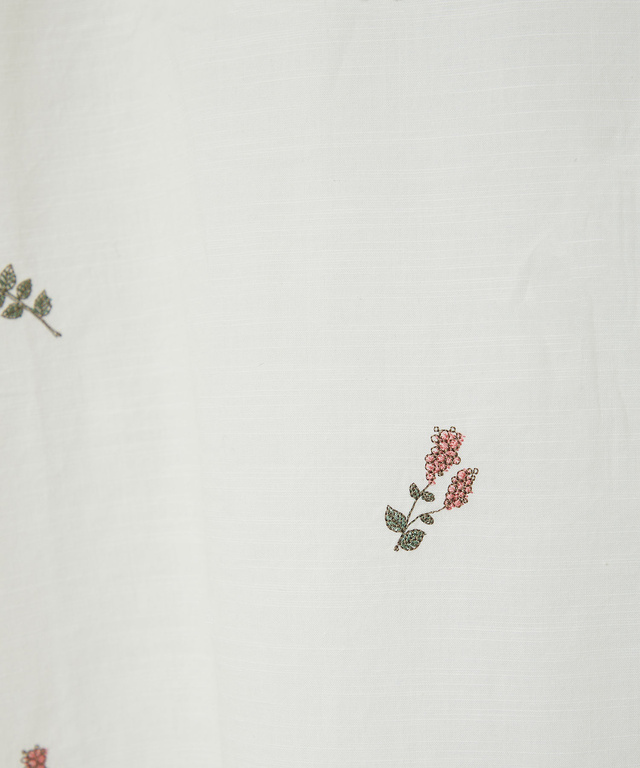 ダンガリー 刺繍 ブラウス