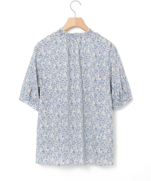 小花柄 シャーリング ブラウス【オンラインショップ・一部店舗限定】