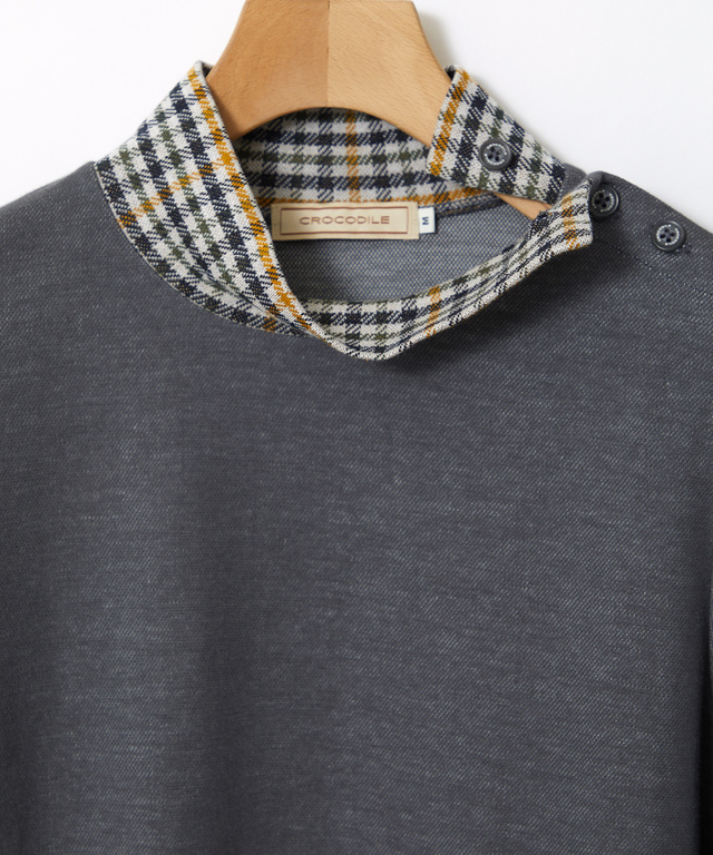 クロコダイルタータンジャカード チェック カットソー