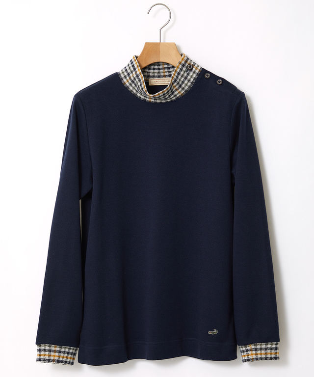 クロコダイルタータンジャカード チェック カットソー