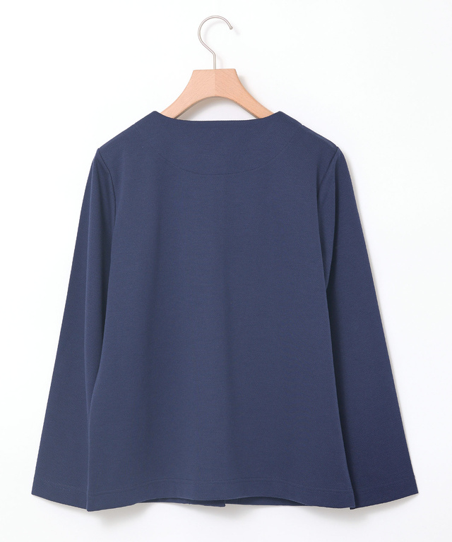 ツイル調 ノーカラー ジャケット【一部店舗限定】