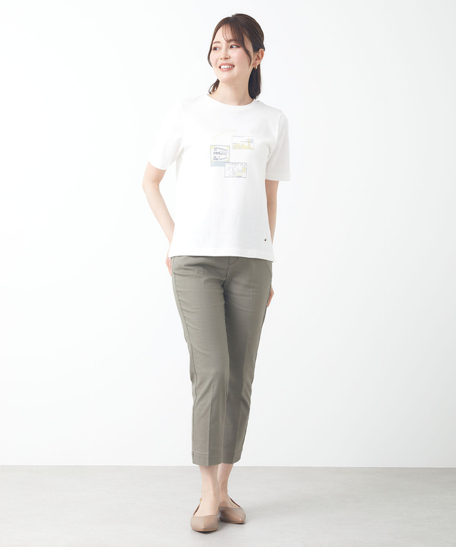 コットン モチーフプリント Tシャツ