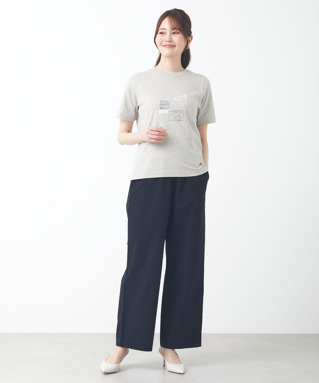 コットン モチーフプリント Tシャツ