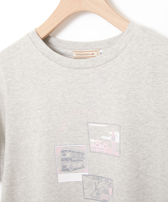 コットン モチーフプリント Tシャツ