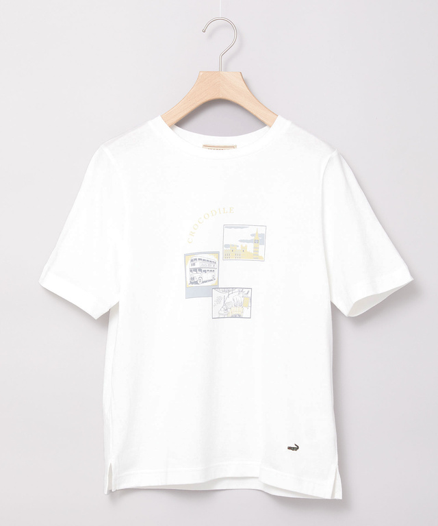 コットン モチーフプリント Tシャツ