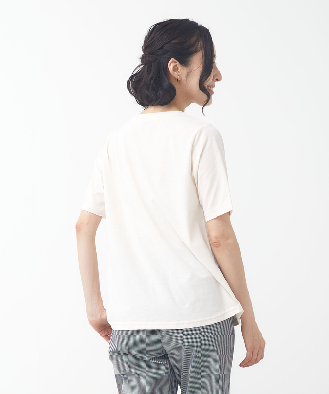 小花柄 プリント Tシャツ