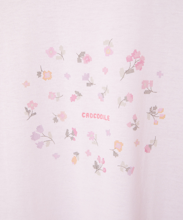 小花柄 プリント Tシャツ