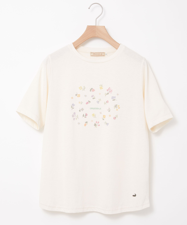 小花柄 プリント Tシャツ
