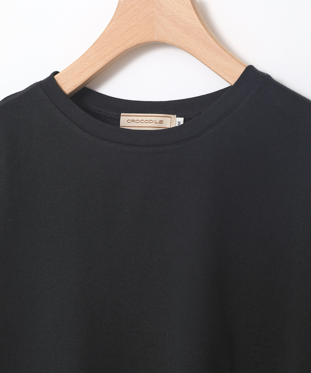 コットン 五分袖 刺繍 Tシャツ