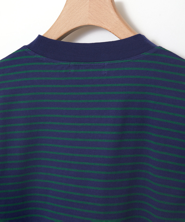 モックネック ボーダー Tシャツ