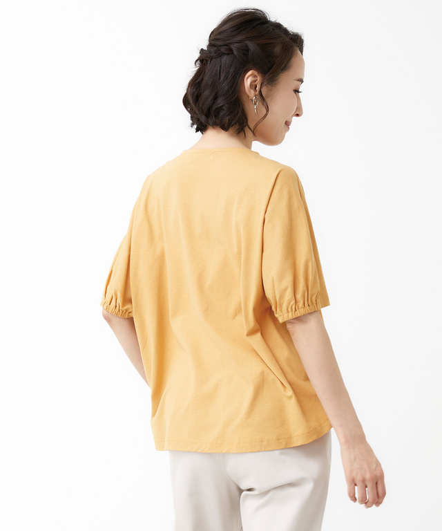 スノーリネン ピンタック プルオーバーTシャツ【接触冷感】