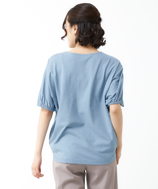 スノーリネン ピンタック プルオーバーTシャツ【接触冷感】