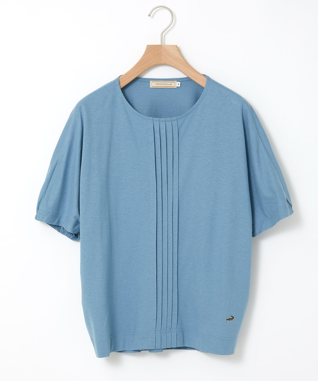 スノーリネン ピンタック プルオーバーTシャツ【接触冷感】