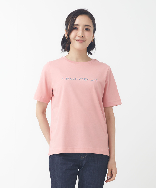 プレーティング天竺 ロゴプリント Tシャツ【一部店舗限定】
