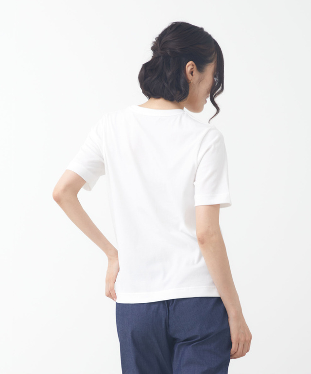 プレーティング天竺 ロゴプリント Tシャツ【一部店舗限定】