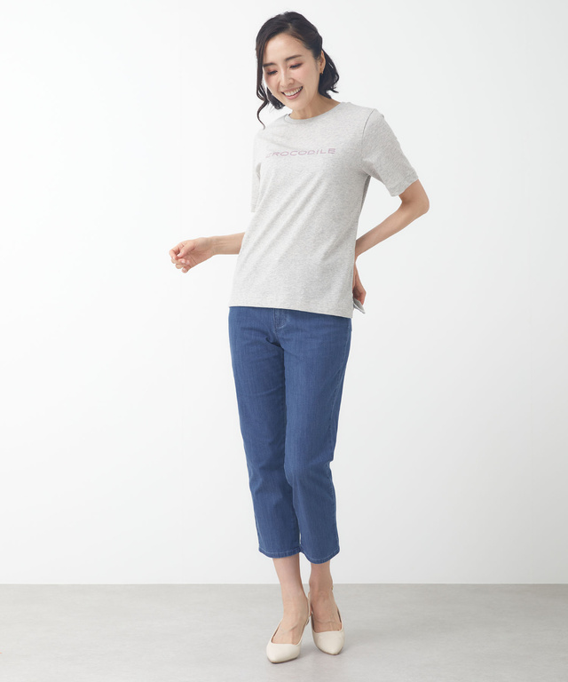 プレーティング天竺 ロゴプリント Tシャツ【一部店舗限定】