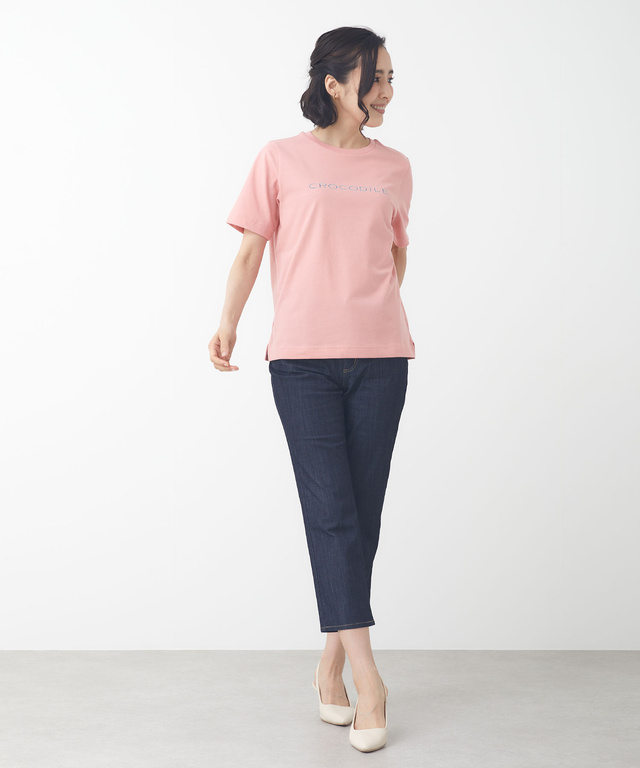 プレーティング天竺 ロゴプリント Tシャツ【一部店舗限定】