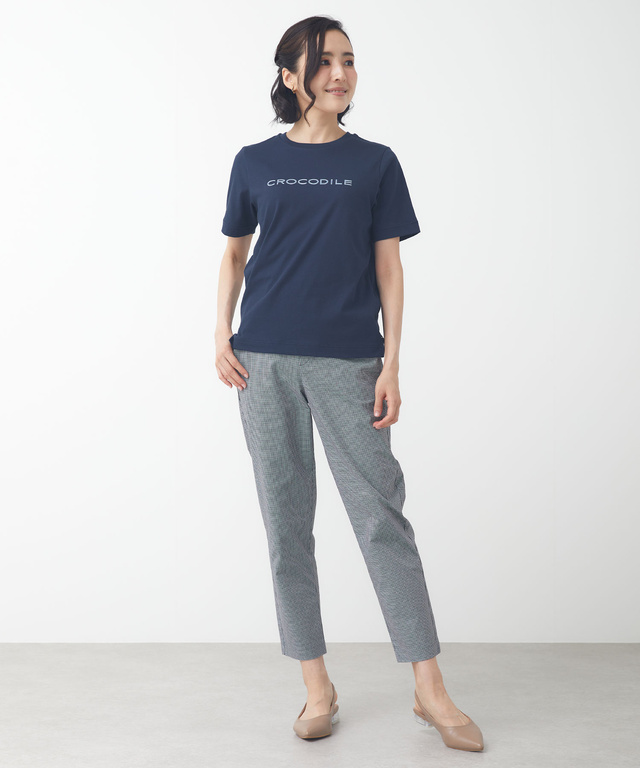 プレーティング天竺 ロゴプリント Tシャツ【一部店舗限定】