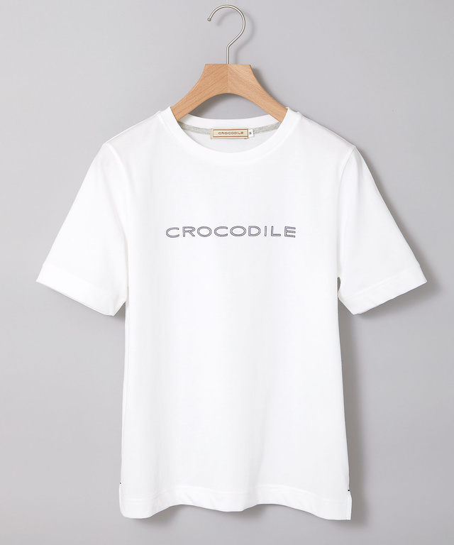 プレーティング天竺 ロゴプリント Tシャツ【一部店舗限定】