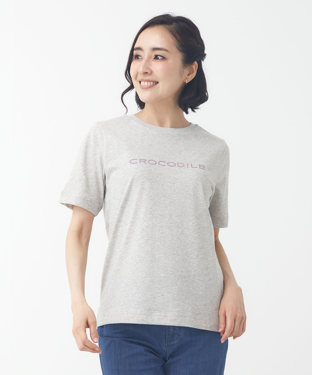 プレーティング天竺 ロゴプリント Tシャツ【一部店舗限定】
