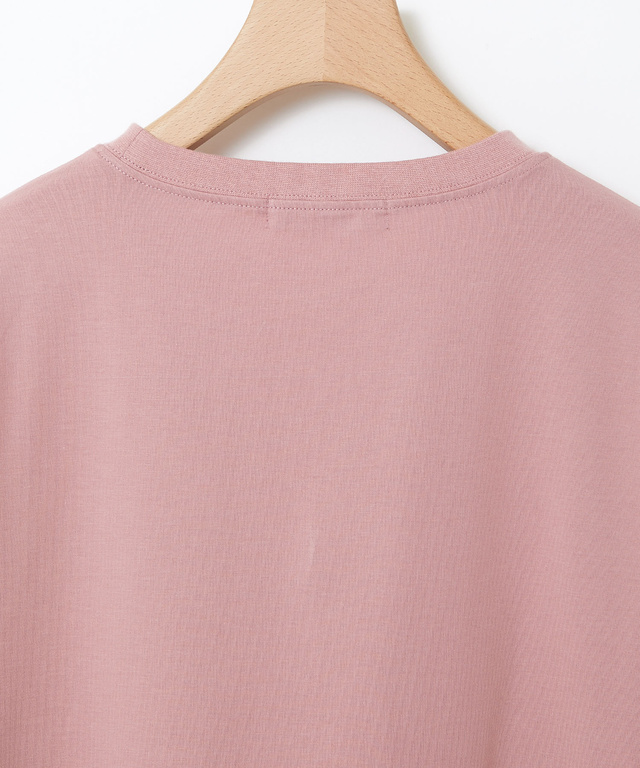 リボンロゴプリント 七分袖 Tシャツ