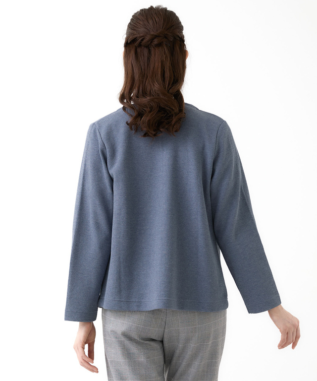 杢調 クルーネック カーディガン