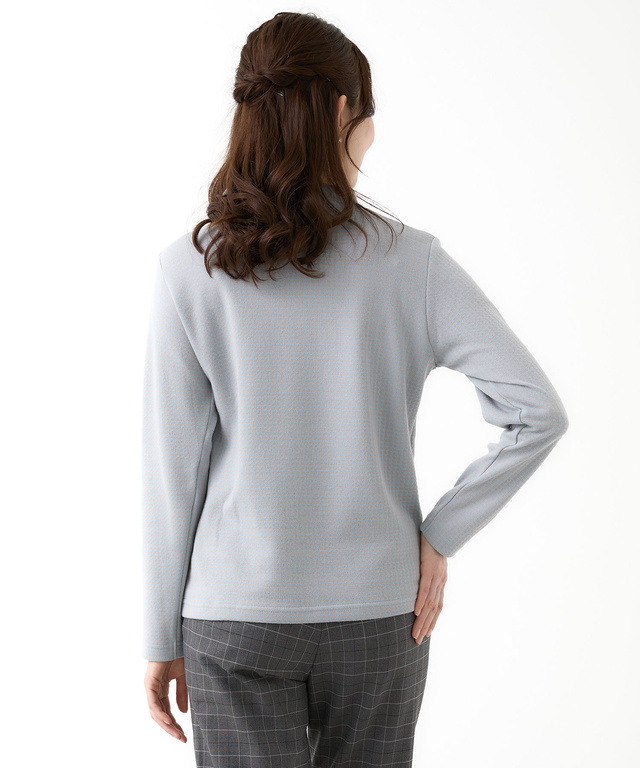 ジャカード ハイネック カットソー