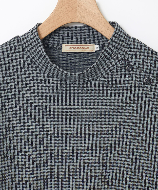 ジャカード ハイネック カットソー