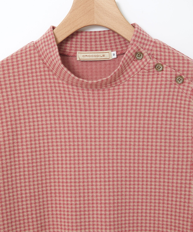 ジャカード ハイネック カットソー