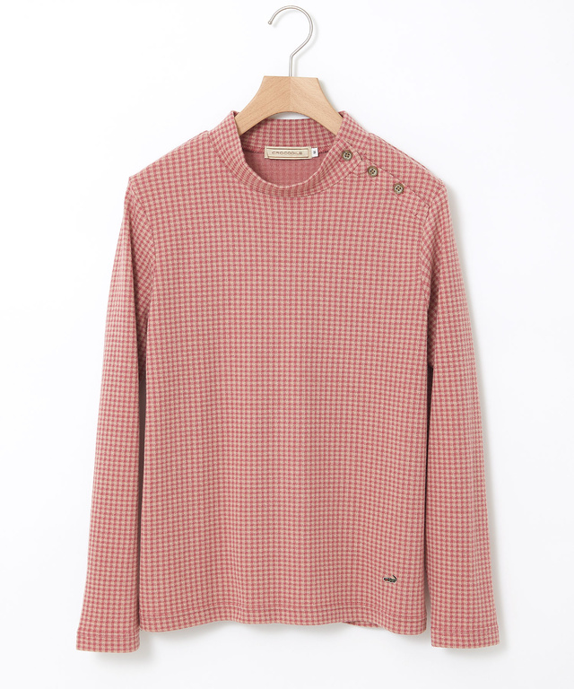 ジャカード ハイネック カットソー