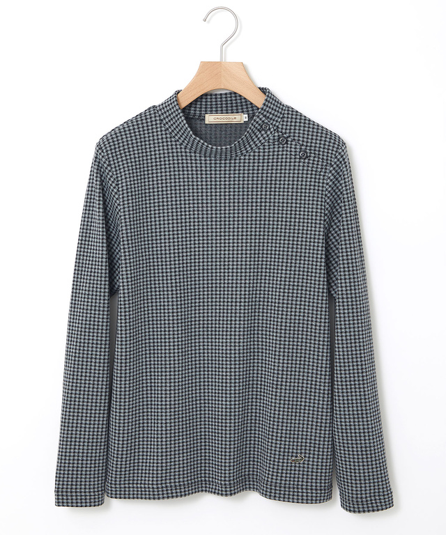 ジャカード ハイネック カットソー