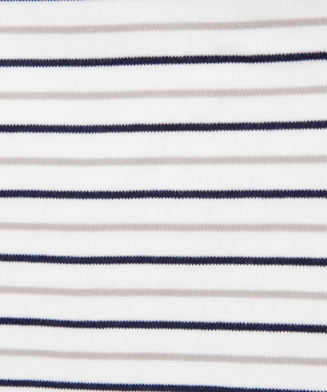 ボーダー ハイネック カットソー【ウガンダ オーガニック コットン】