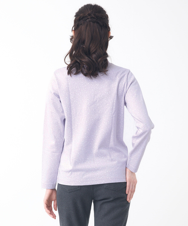 花柄プリント ハイネック プルオーバー