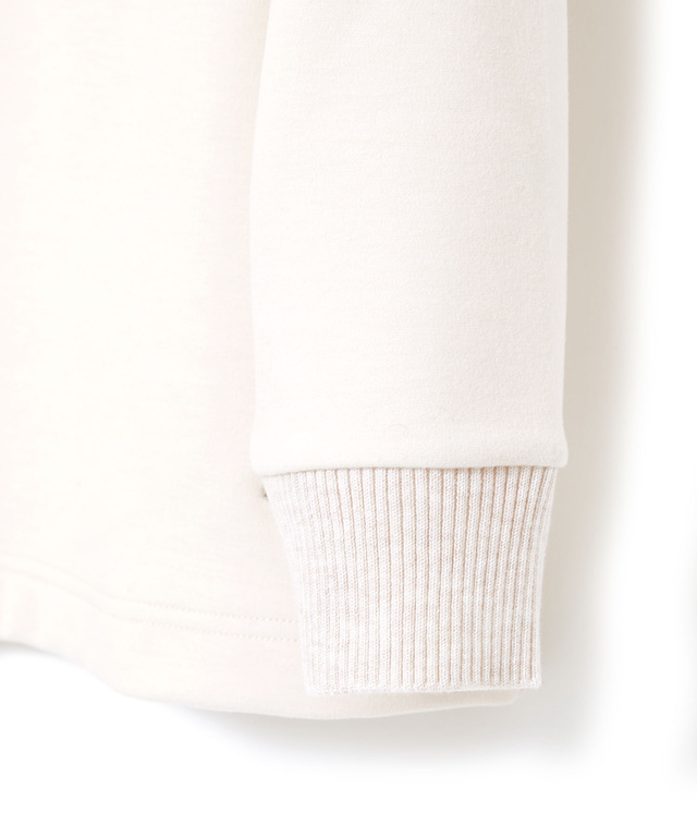 起毛 襟ニット カットソー