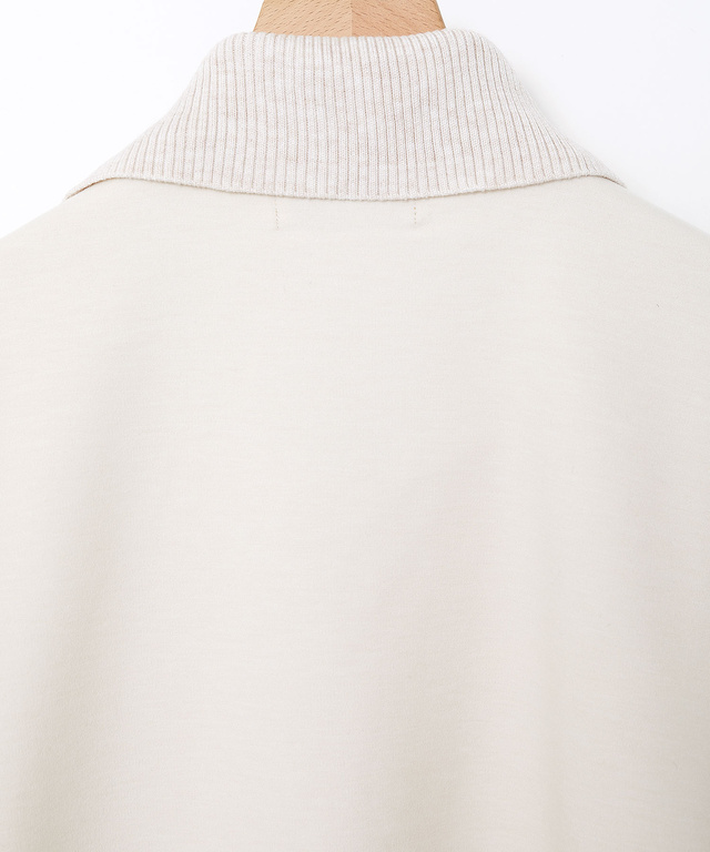 起毛 襟ニット カットソー