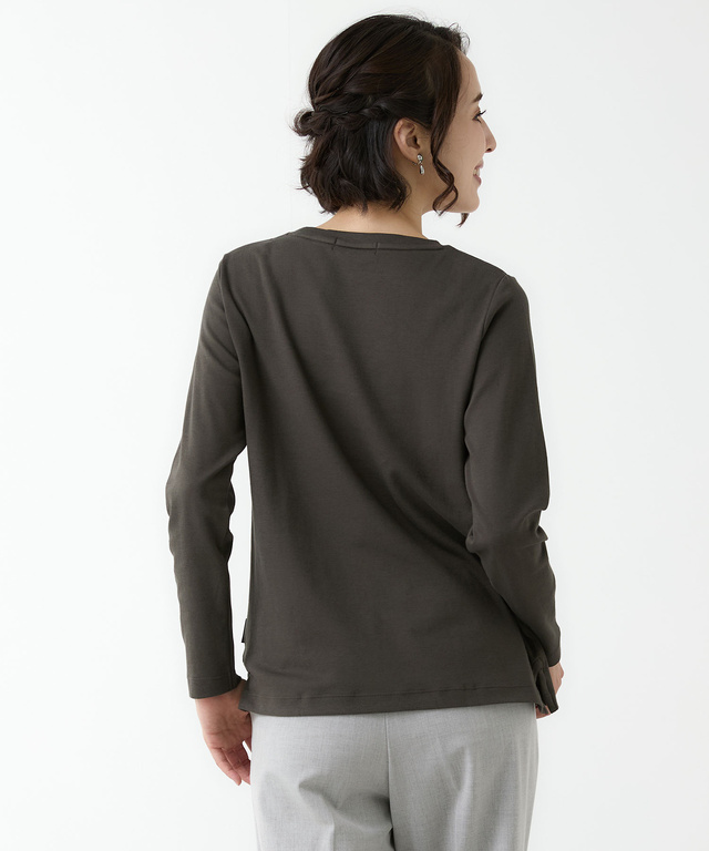 クロコモチーフ チェーンステッチ風 プリントTシャツ