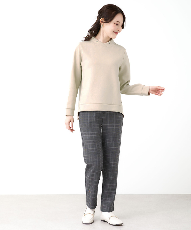 抜け襟デザイン プルオーバー