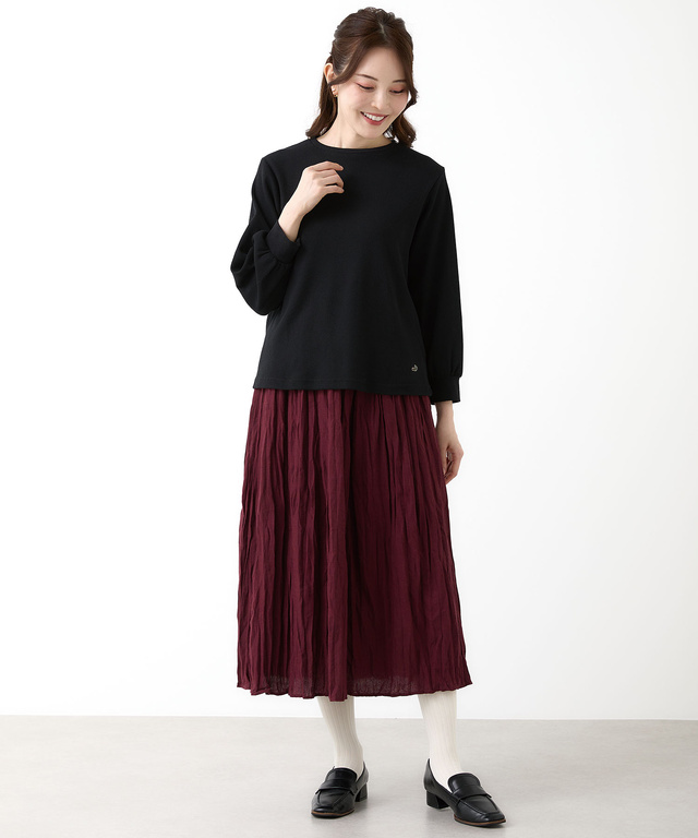 ワッフル生地 長袖カットソー