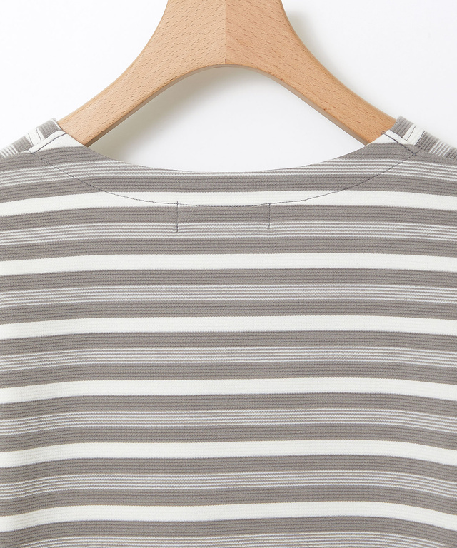 スクエアネック ボーダー プルオーバー　