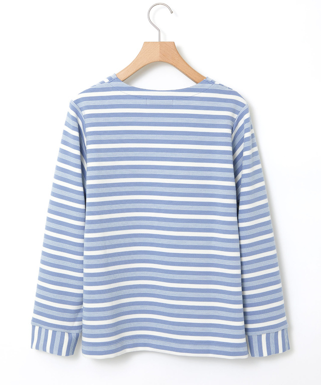 スクエアネック ボーダー プルオーバー　