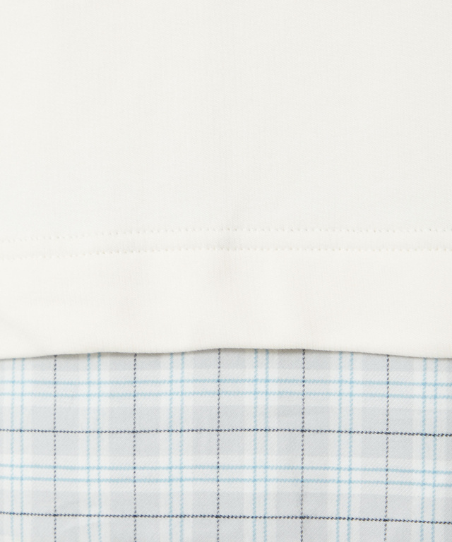 布帛 ドッキング プルオーバー