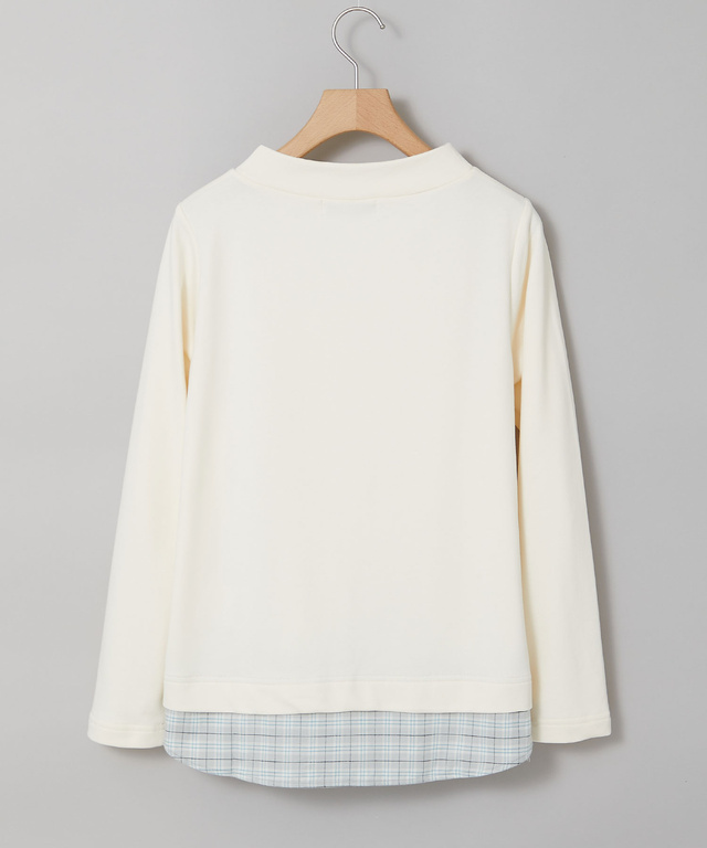 布帛 ドッキング プルオーバー