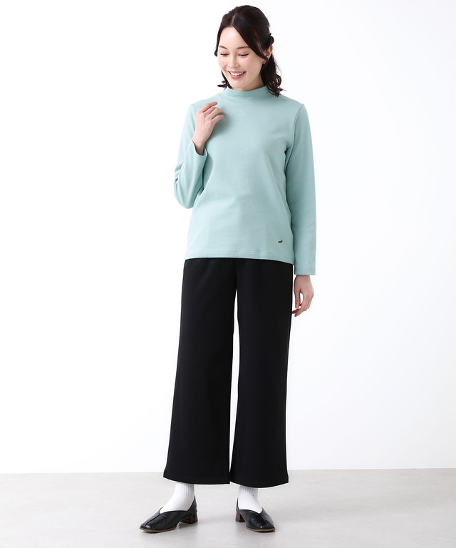 スムース ハイネック カットソー