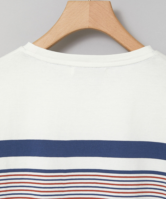 パネルボーダー 長袖 Tシャツ