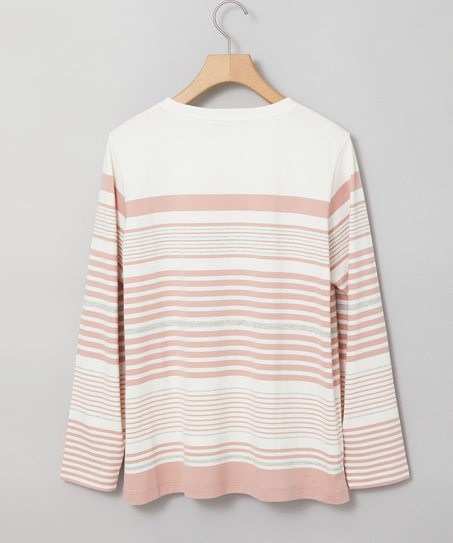 パネルボーダー 長袖 Tシャツ