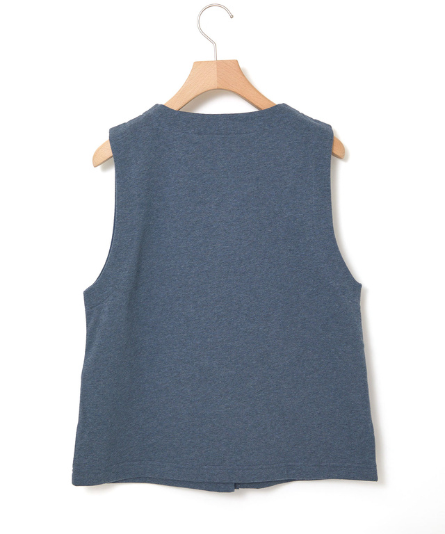 ミニ裏毛 ボタン ベスト