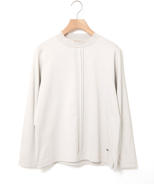 天竺 モックネック Tシャツ