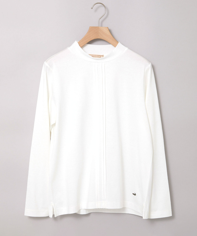 天竺 モックネック Tシャツ