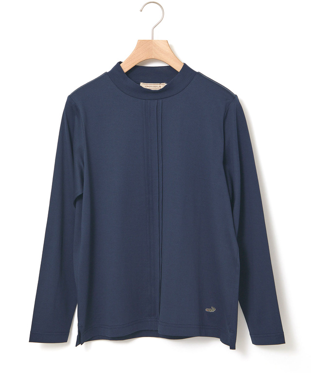 天竺 モックネック Tシャツ